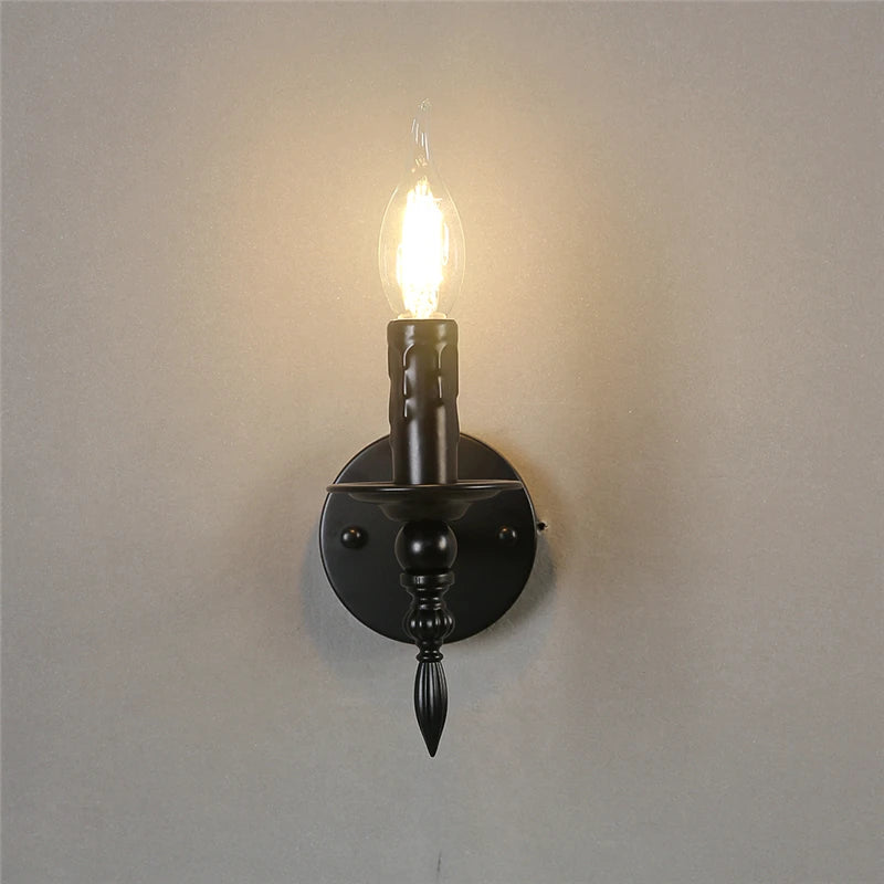 applique murale d'art rétro loft en fer vintage nordique led appliques luminaires