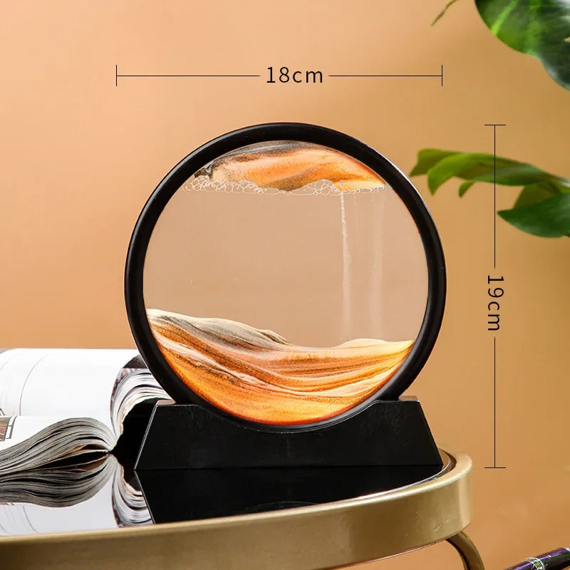 sablier en verre 3d paysage de sable en mouvement décoration artistique - vue 39 sur 54