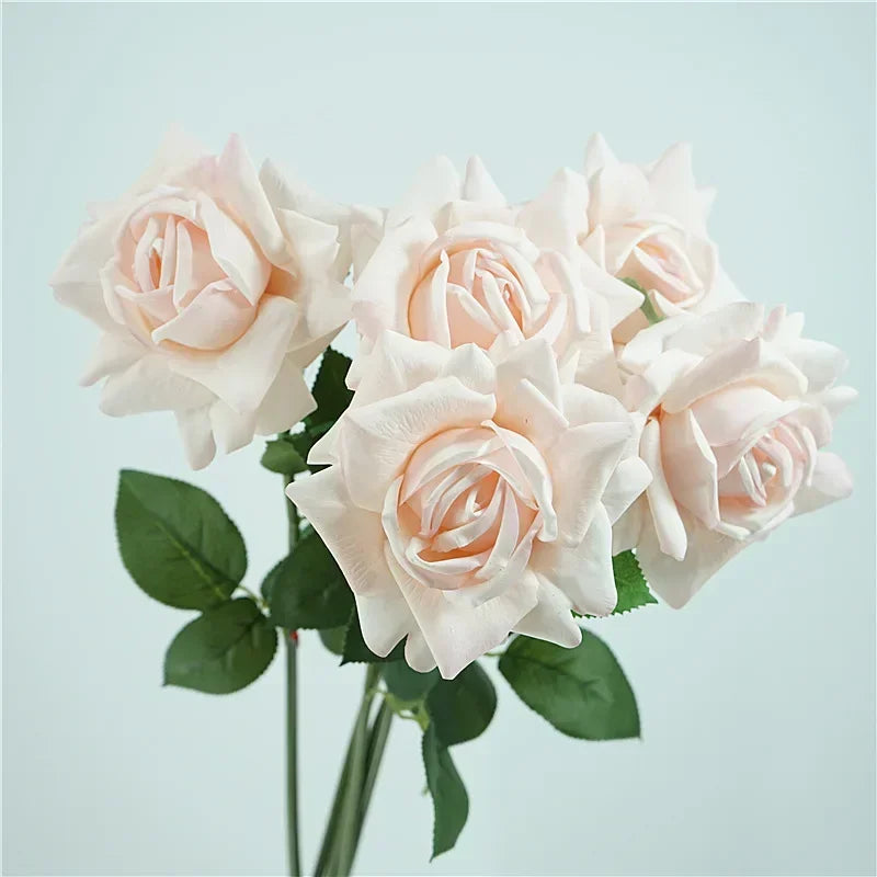 branche de roses artificielles en latex pour décoration et cadeaux - vue 3 sur 11