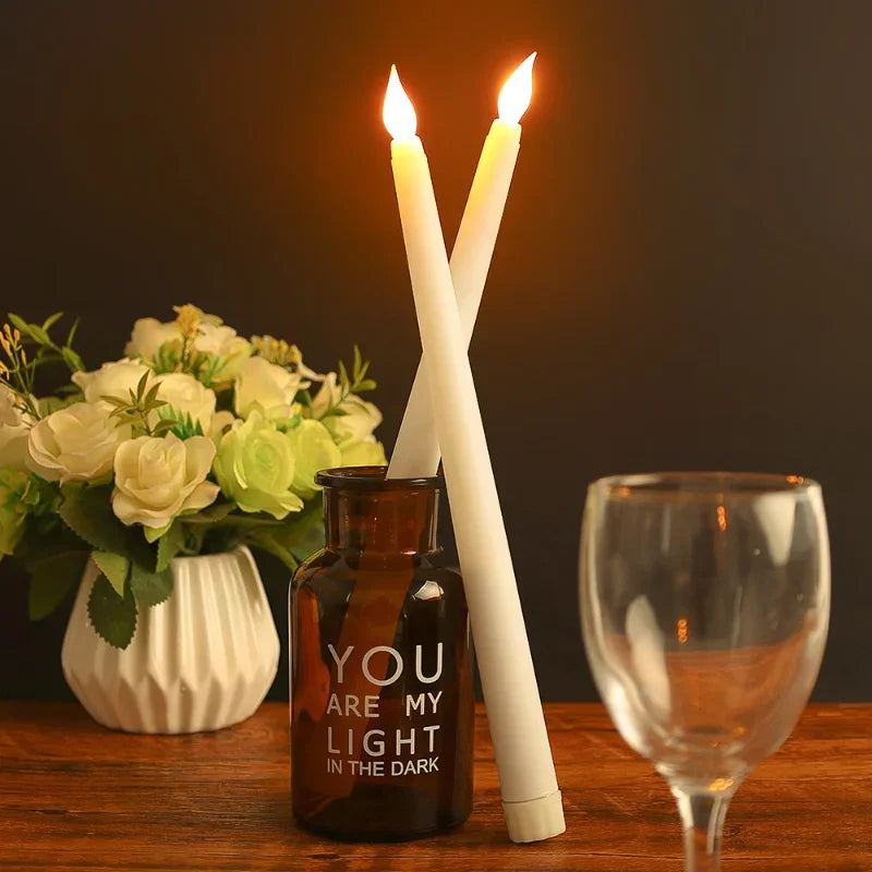 lot de bougies led scintillantes sans flamme pour décoration de noël - vue 6 sur 15