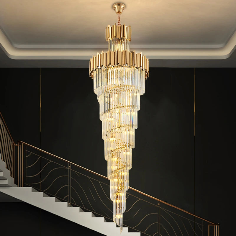 lustre moderne en cristal pour décoration intérieure élégante et lumineuse
