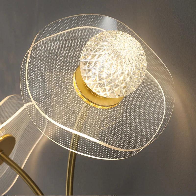 Modern Led personalized decoration lotus leaf garden wall lamp, bedside bedroom, living room, staircase, corridor, kitchen backg - vue 4 sur 23