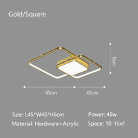Lampe de lustre Led noir/or pour salon chambre décoration lustre moderne décor à la maison lustres de plafond luminaires