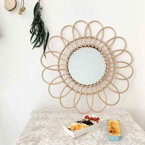 miroirs décoratifs ronds en macramé pour un style nordique - vue 10 sur 12
