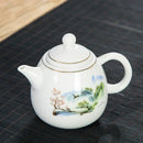 Theiere porcelaine style yixing service the asiatique artisanal