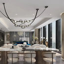 sandyha lustre en cuir avec suspension led design moderne