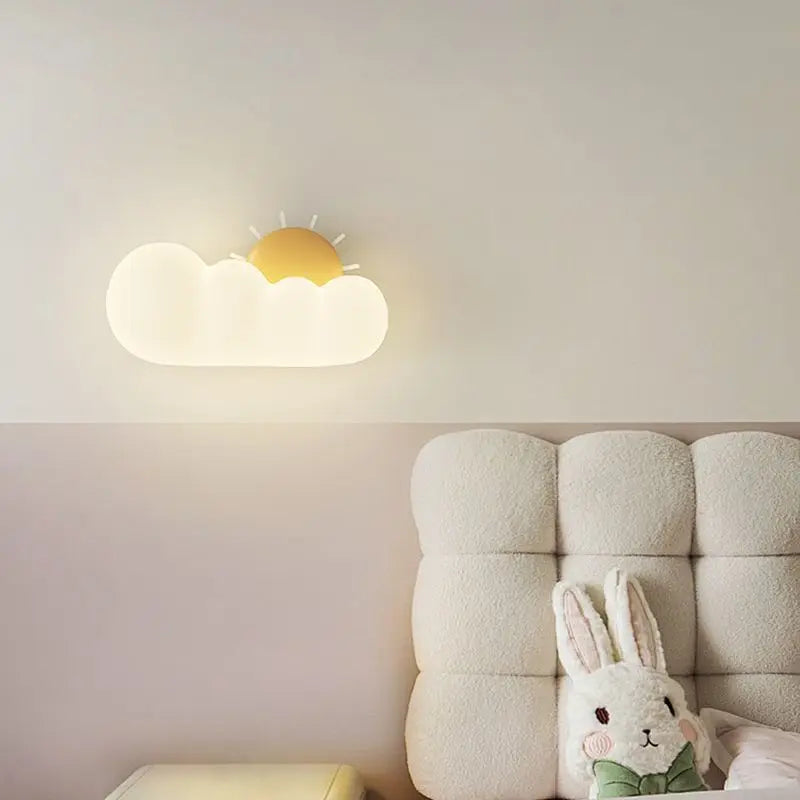 applique murale nordique led pour enfants motifs animaux lune soleil