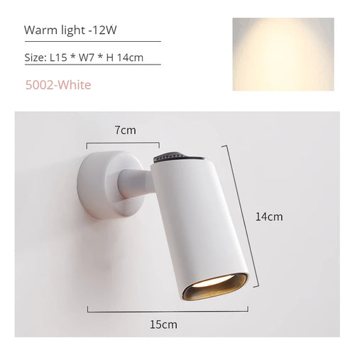 applique murale led moderne réglable rotative pour lecture et décoration - vue 13 sur 14