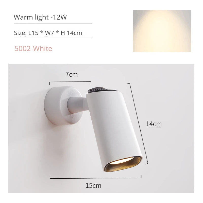 applique murale led moderne réglable rotative pour lecture et décoration - vue 13 sur 14