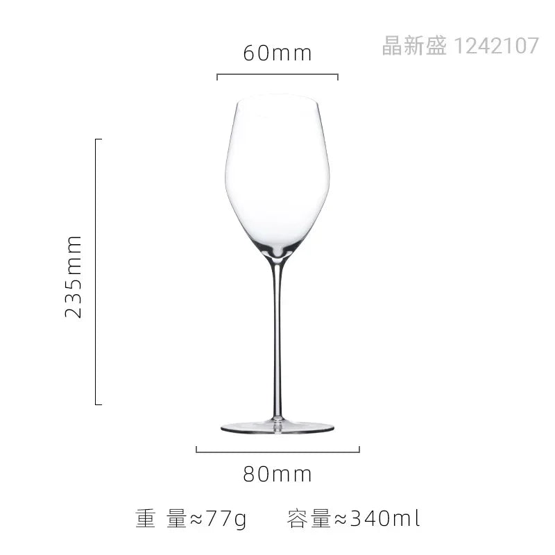 Verre à vin rouge cristal fin style bourgogne