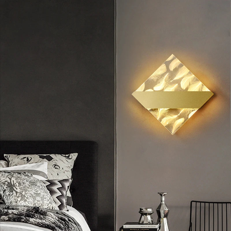 Applique murale Led en plumes de luxe - vue 4 sur 10
