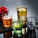 Verres incassables acrylique style texture reutilisables fete maison