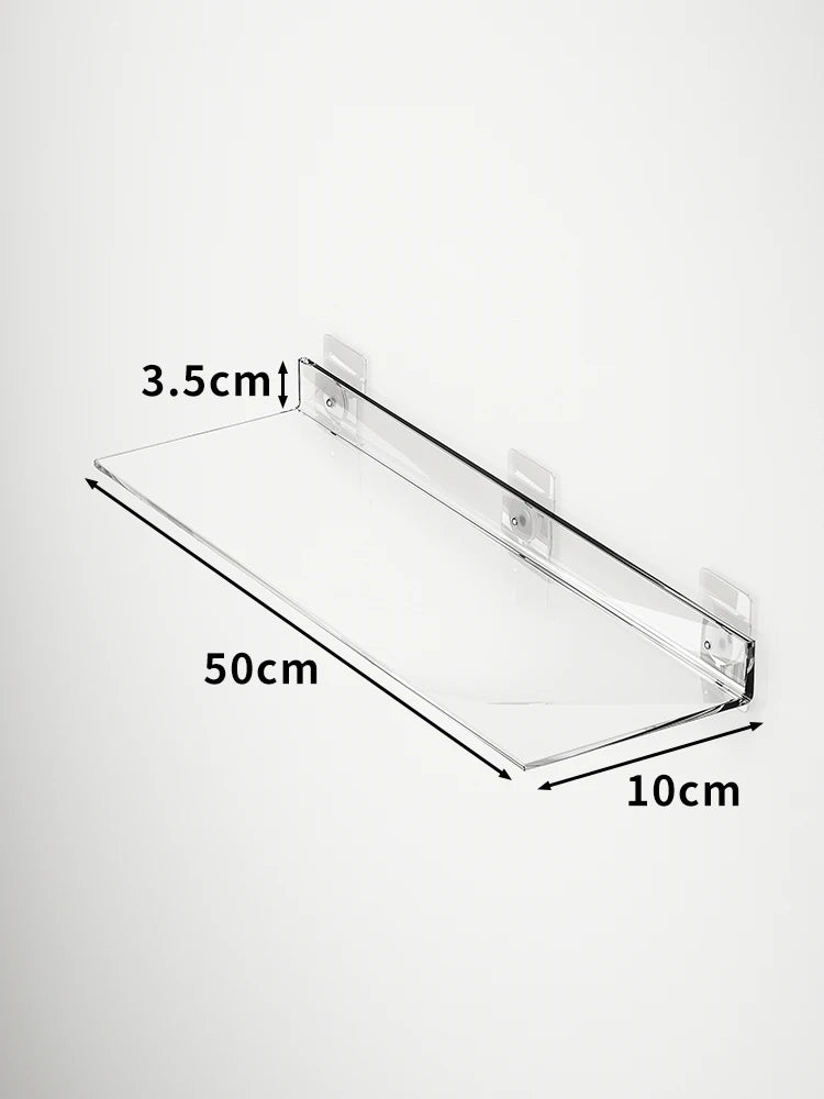 étagère murale flottante en acrylique transparent pour rangement organisé - vue 38 sur 57
