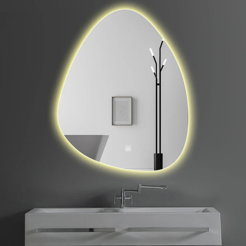 miroir intelligent multifonction avec haut-parleur bluetooth et éclairage réglable - vue 5 sur 13