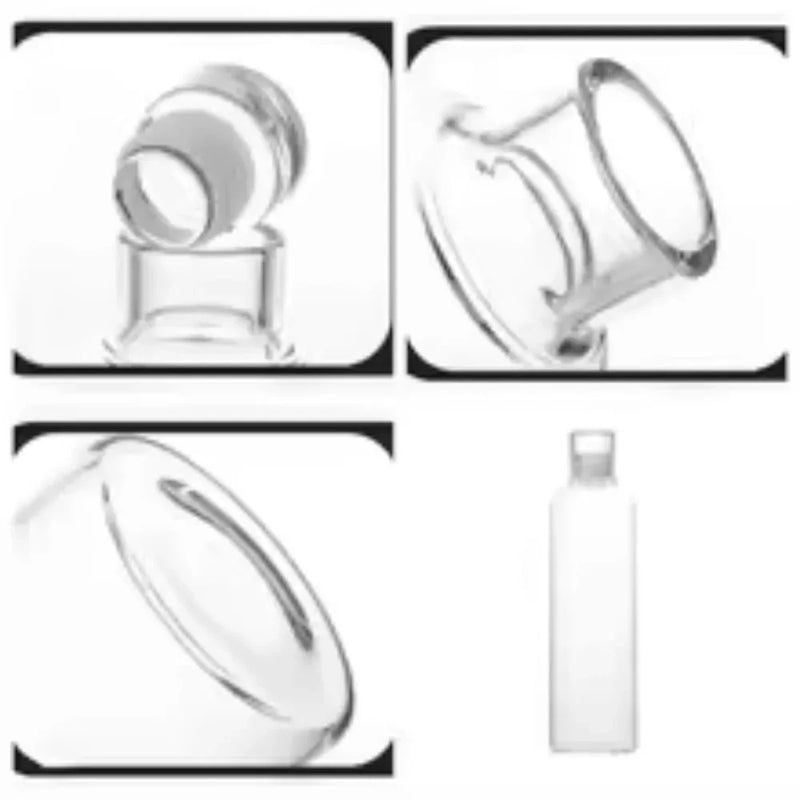 Bouteille eau verre réutilisable avec couvercle étanche