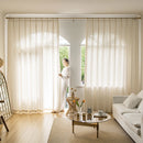 Voilage géométrique losanges semi transparent pour salon chambre