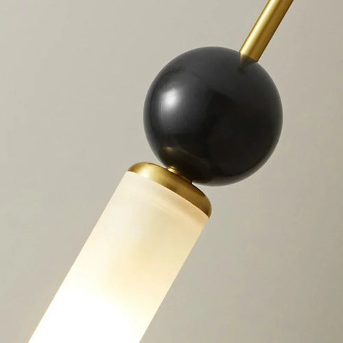 suspension en marbre et cuivre pour éclairage intérieur moderne - vue 7 sur 16