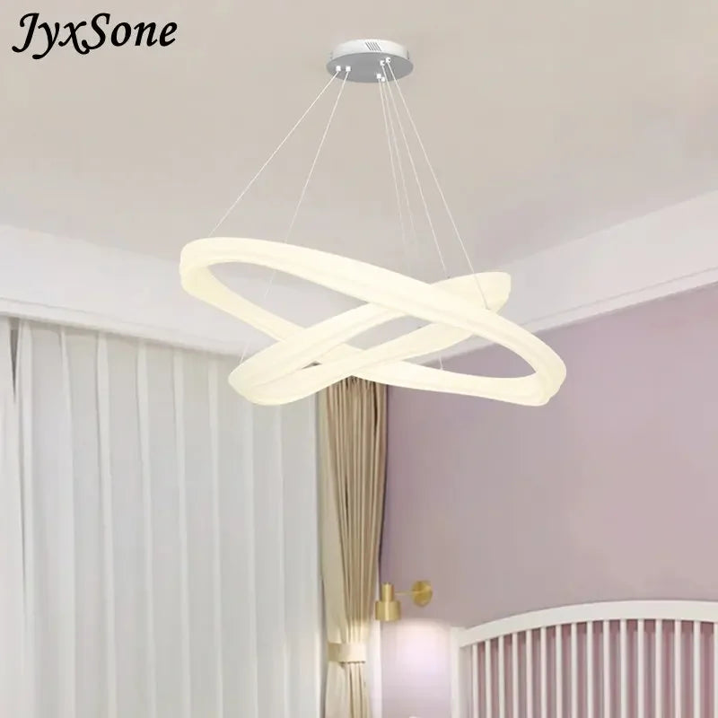 Plafonnier LED suspendu au design nordique moderne - vue 5 sur 15