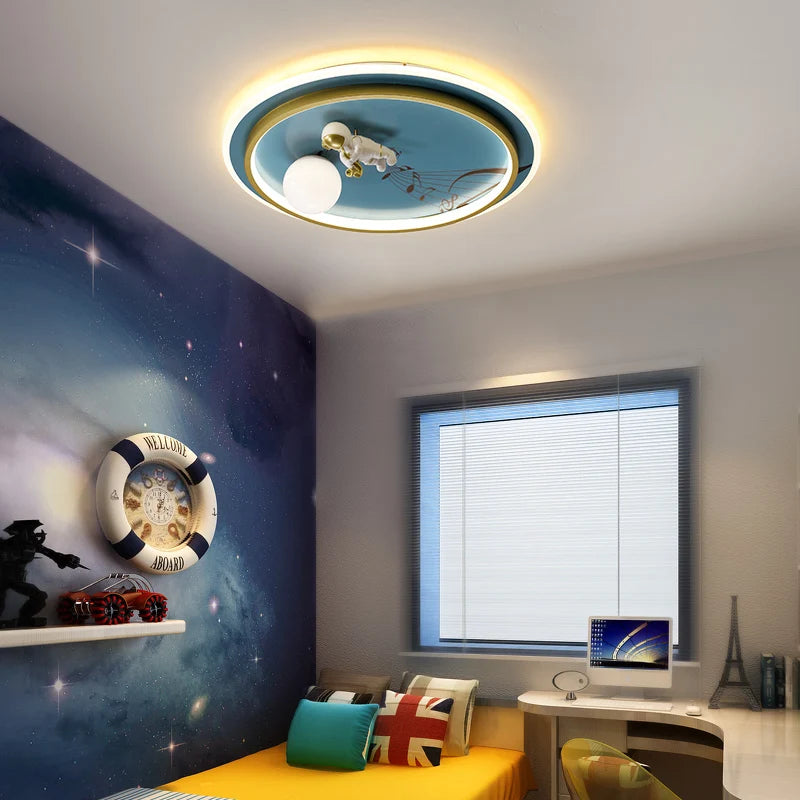 Ménage petits lustres personnalité chambre enfants étude Restaurant trois têtes lustre Led plafonniers créatifs - vue 4 sur 14