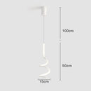 Suspension design LED minimaliste ondulé Polino