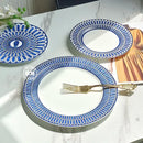 Assiette céramique style européen motif sceau pour dessert