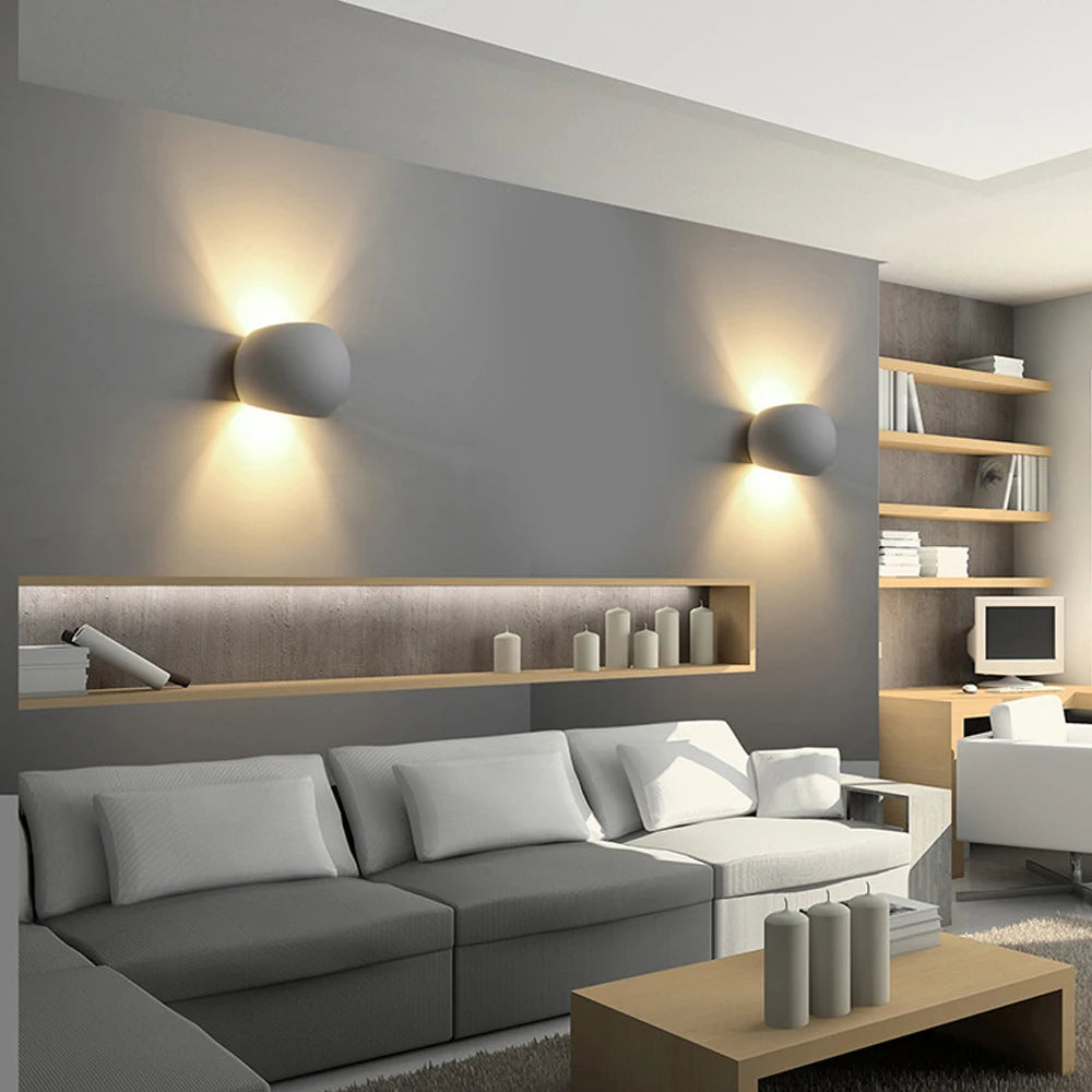 Lampe de applique murale LED moderne G9 5W applique murale en gypse appliques intérieure chevet chambre salon décor éclairage maison cuisine éclairage - vue 4 sur 8
