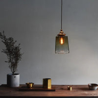 suspension en verre de cuivre luxueuse luminaire antique