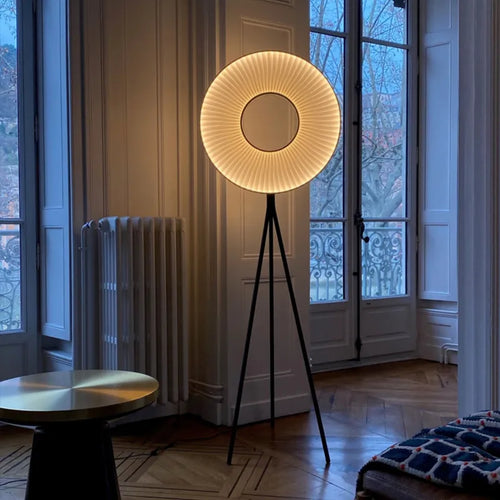 Nordique minimaliste Art créativité tissu plis lampadaire Led salon canapé coin décor à la maison chambre chevet lampe sur pied