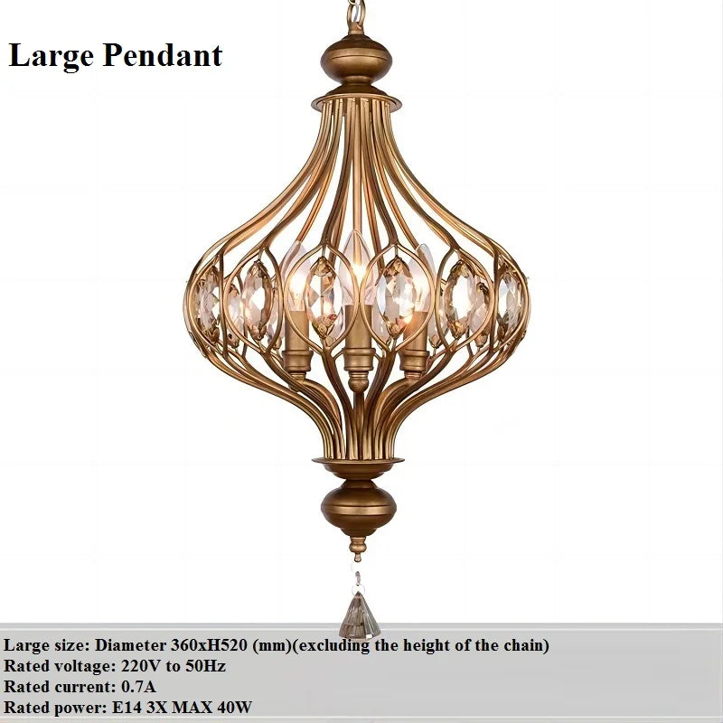 lustre rétro français en cristal style vintage suspension - vue 9 sur 9
