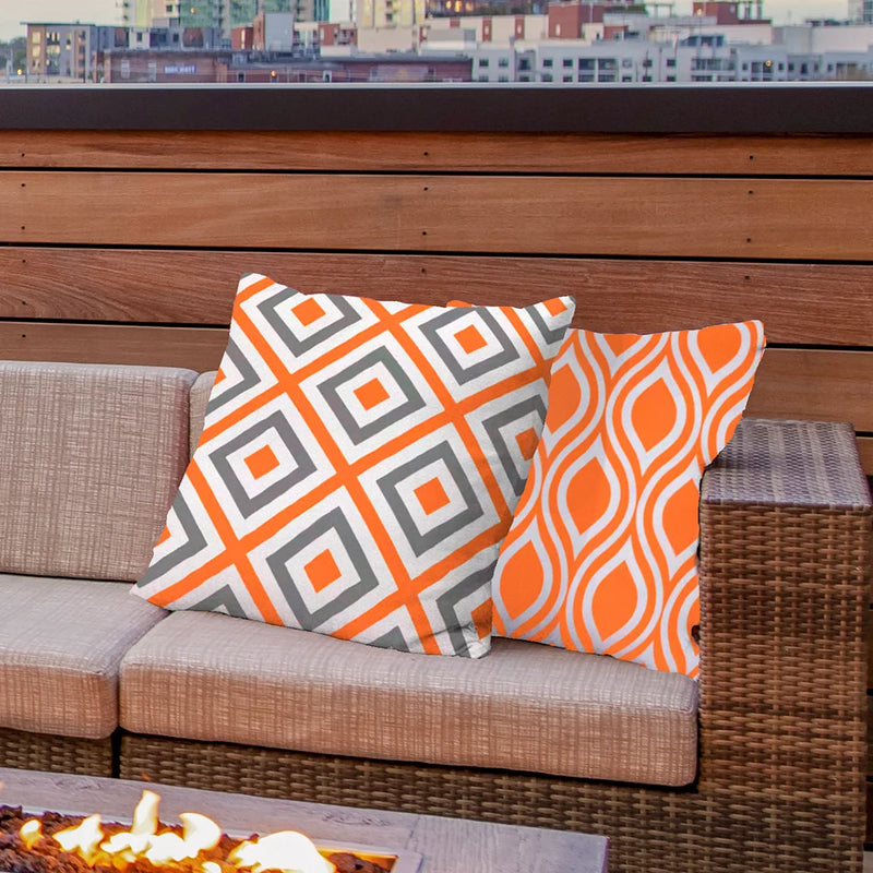 housse de coussin imperméable imprimée pour extérieur jardin terrasse