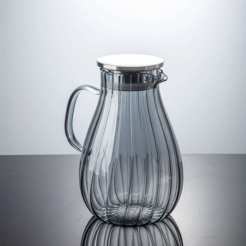 Pichet theiere verre borosilicate resistant chaleur moderne