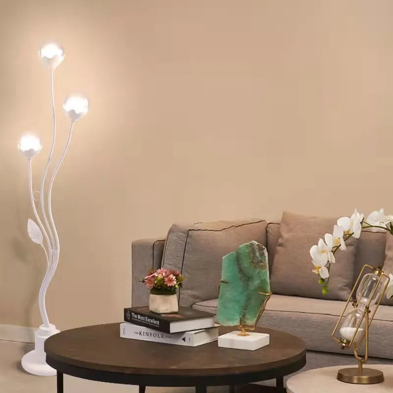 lampe sur pied boule en verre pour décoration intérieure - vue 4 sur 8