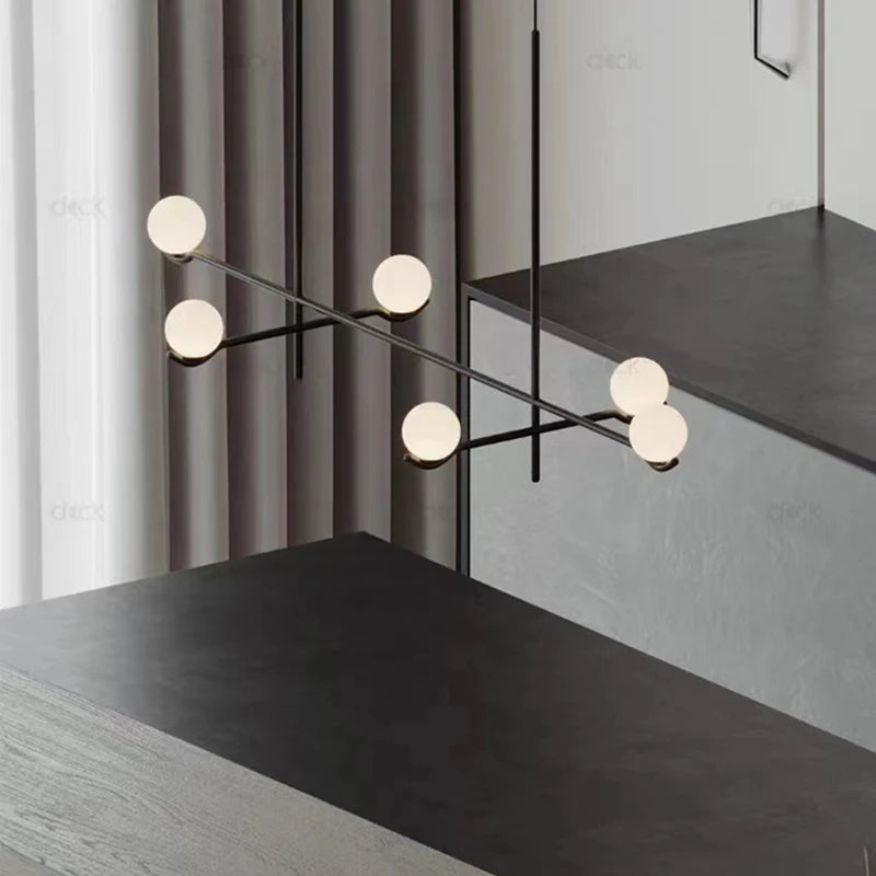 suspension moderne en verre luminaire décoratif d'intérieur - vue 3 sur 10