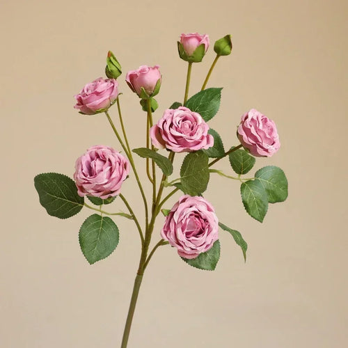 branches de roses artificielles à 7 têtes en soie décoratives - vue 8 sur 7