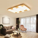 plafonniers led modernes en bois véritable 4/6/9 têtes luminaire intérieur