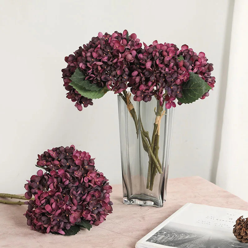 lot de 3 fleurs artificielles d'hortensia pour décoration de mariage - vue 6 sur 12