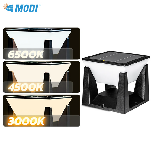 lampadaire solaire étanche pour éclairage extérieur jardin et allée - vue 5 sur 9