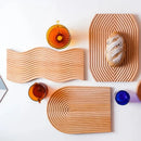 plateau décoratif en bois pour servir collations et desserts