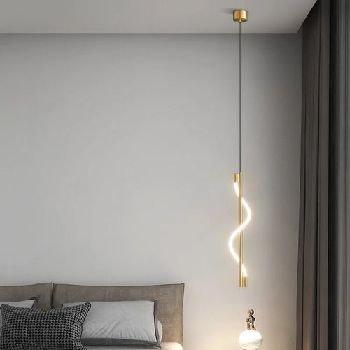 suspension en spirale luxe avec télécommande gradation led