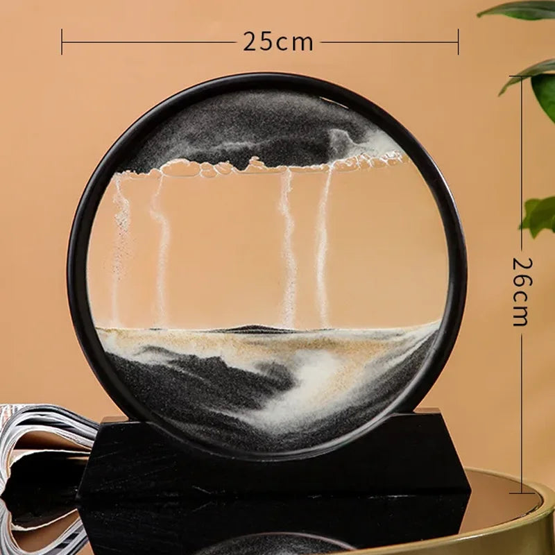 sablier en verre 3d paysage de sable en mouvement décoration artistique - vue 13 sur 54