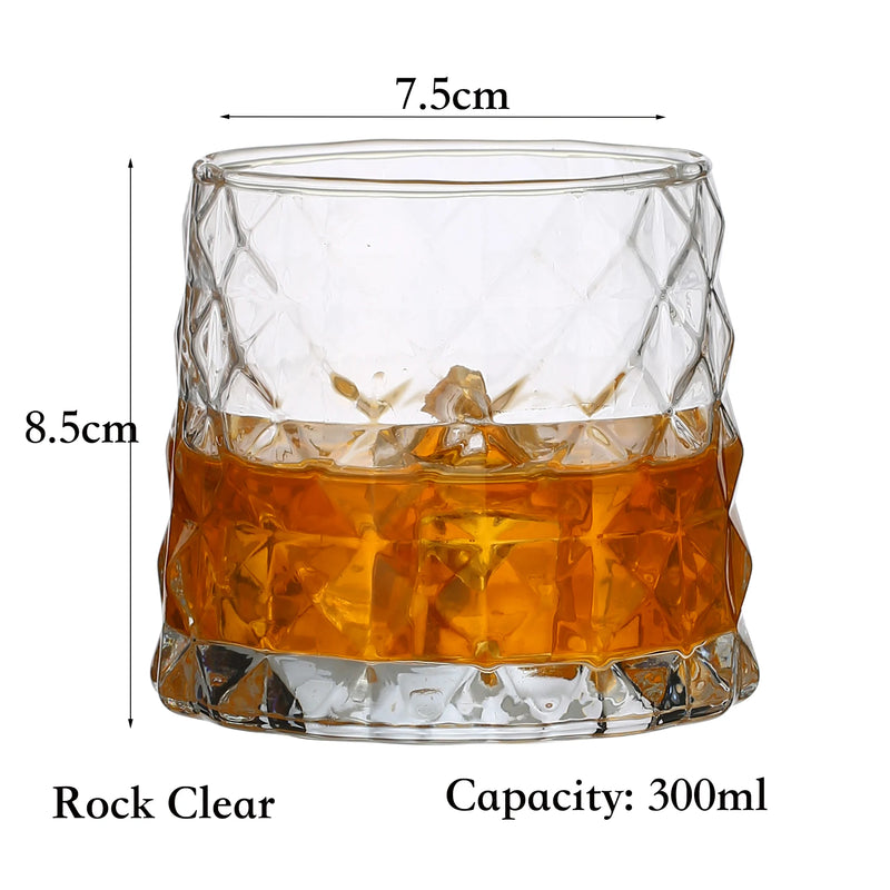 Verres whisky old fashioned design facette elegant