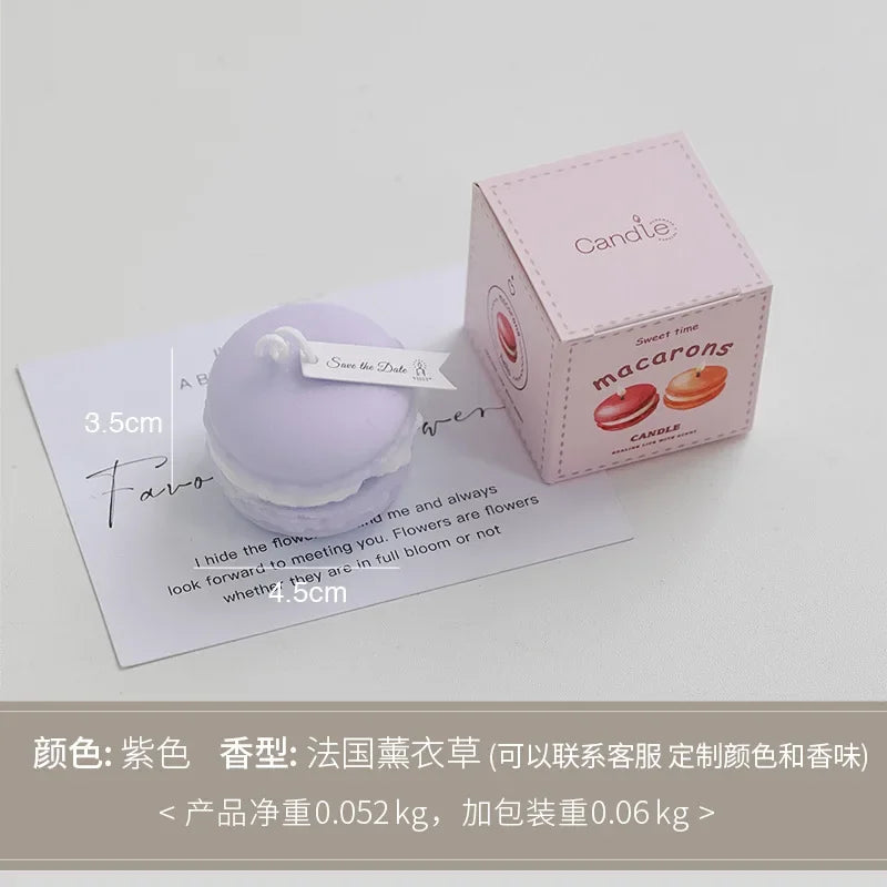 mini bougie parfumée macaron pour décoration intérieure et souvenirs - vue 12 sur 13