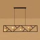 Style industriel fer art lustre restaurant salon lait thé café créatif 4 têtes personnalité lampe suspendue
