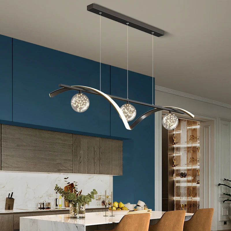 Modern Full Star Dining Room Chandelier Living Room, Kitchen Dining Table, Bedroom Office Gold Decorative Lighting Chandelier - vue 5 sur 8