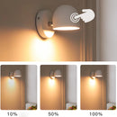 applique murale led tactile rotative 350° avec variateur et prise