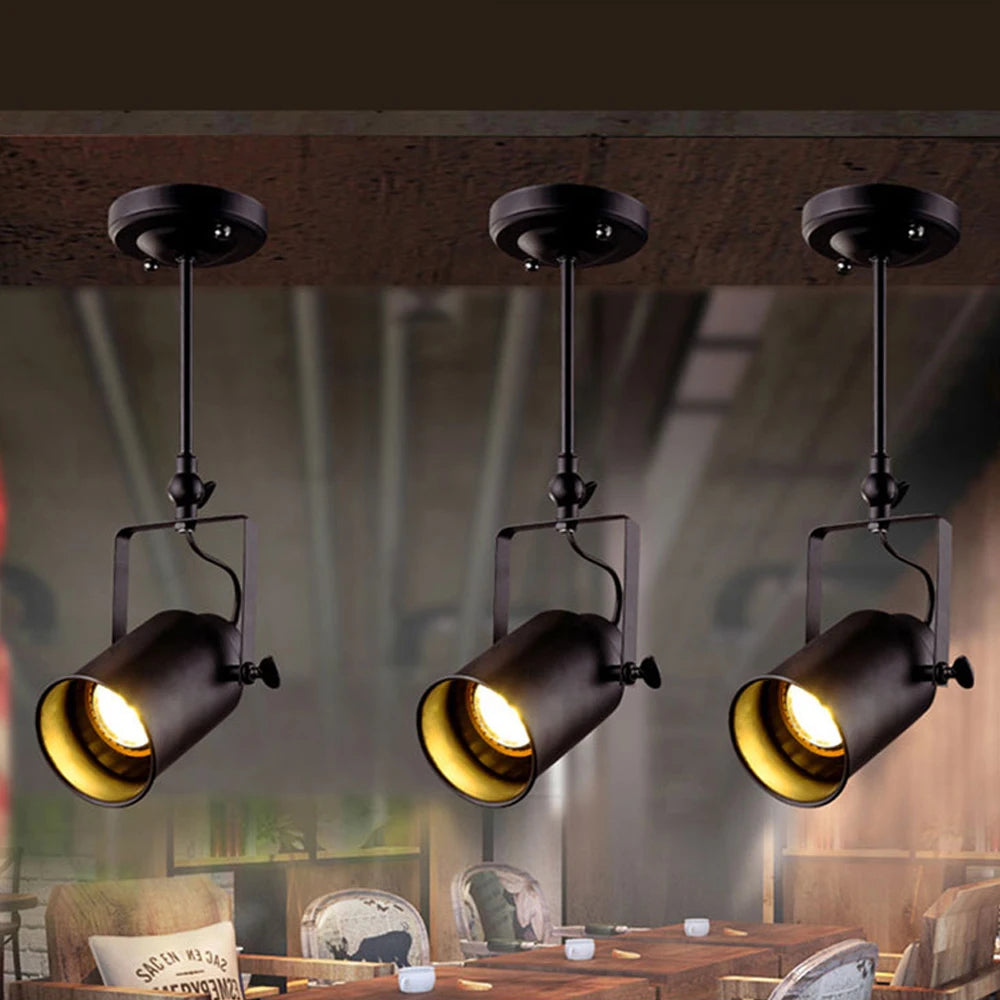 Spot plafond rétro intérieur ajustable style industriel - vue 6 sur 7