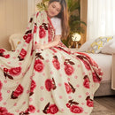 plaid polaire fin motifs carreaux floral pour chambre