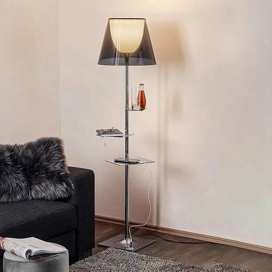 lampadaire ktribe avec étagère design italien veilleuse acrylique protection des yeux - vue 3 sur 13
