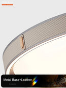 plafonnier led moderne en cuir avec télécommande lumière changeante