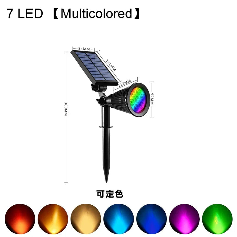 Projecteurs solaires extérieurs lampe à gazon branchée au sol LED 4/7 ampoules IP65 étanche lampe décorative en pierre de jardin lumière en expansion d'arbre - vue 11 sur 12